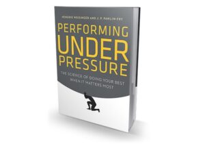 Performing Under Pressure book cover with lifting silhouette.