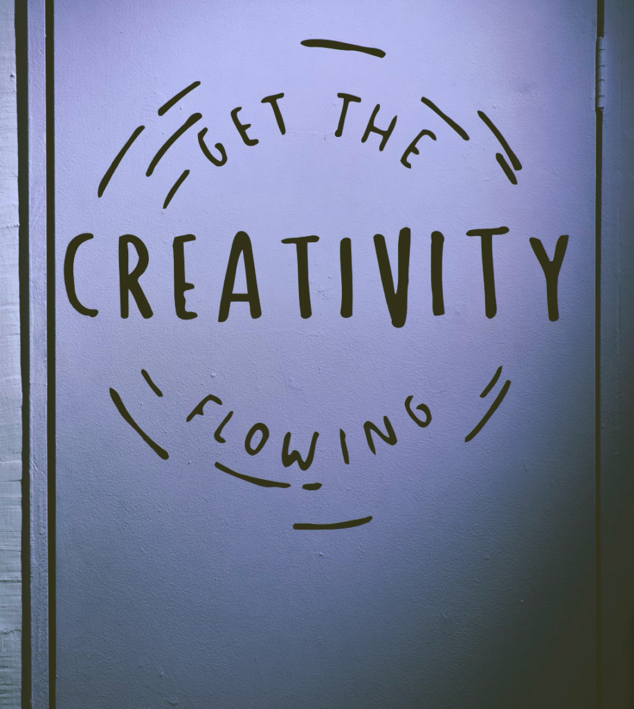 Wall art saying Get The Creativity Flowing